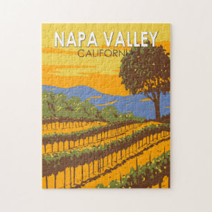 Puzzle Napa Valley California Travel Art Vintage