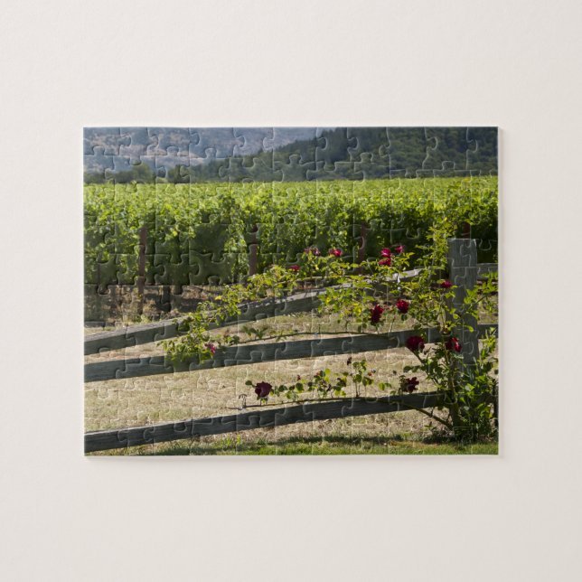Puzzle Napa Valley Vineyard and Roses (Horizontal)