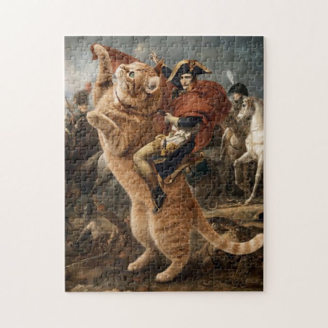 Puzzle Napoléon chevauchant un chat de bataille géant     (Vertical)