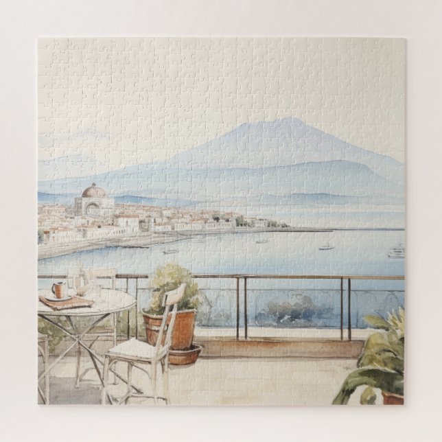 Puzzle Napoli Serenity : Imprimantes d'aquarelle numériqu (Vertical)