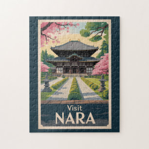 Puzzle Nara Japon Illustration Voyage Art Vintage