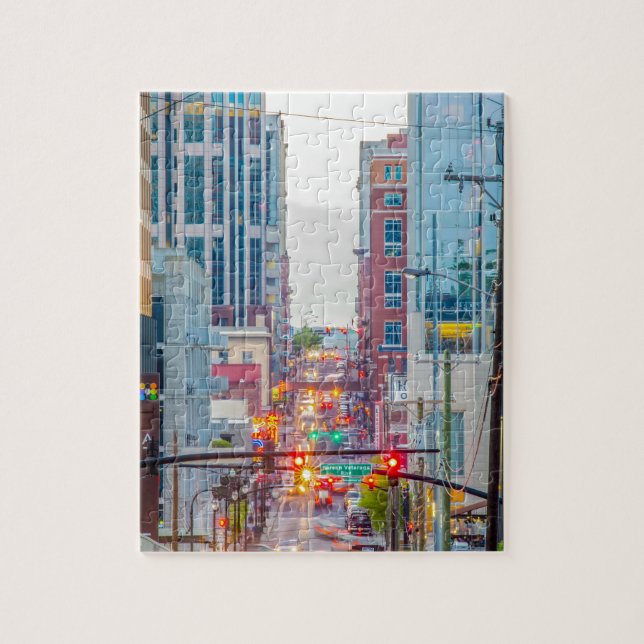 Puzzle Nashville Tennessee nuit skyline (Vertical)