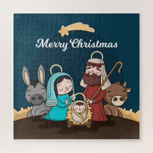 Puzzle Nativité de Noël mignonne