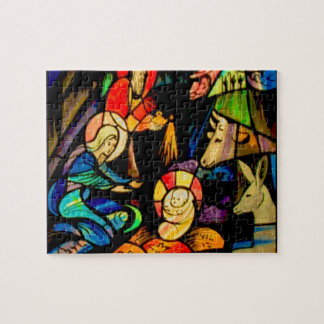 Puzzle Nativité du style Verre Trait
