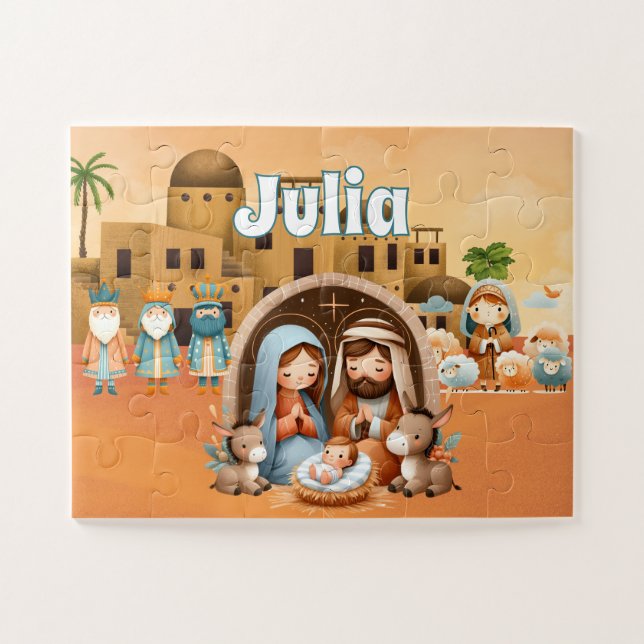 Puzzle Nativité personnalisée  (Horizontal)