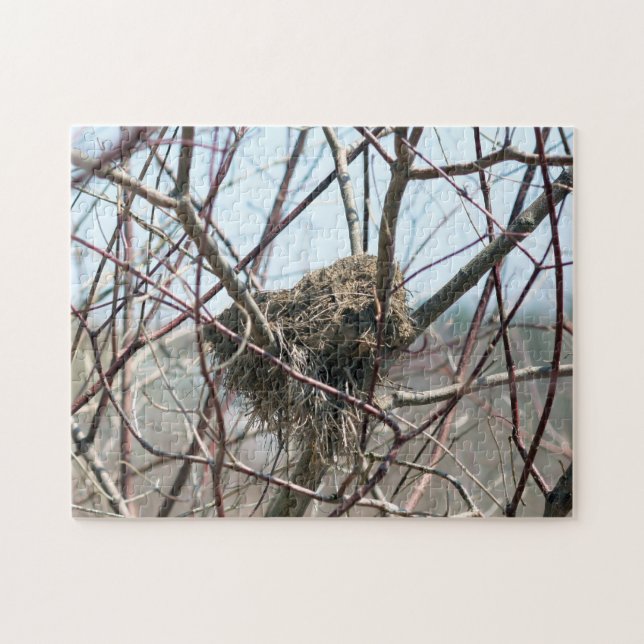 Puzzle Nature du nid d'oiseaux de printemps abandonné (Horizontal)