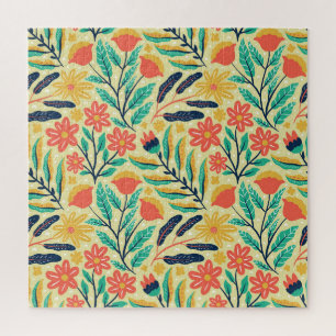 Puzzle Nature Foliage : Floral Motif sans joint.