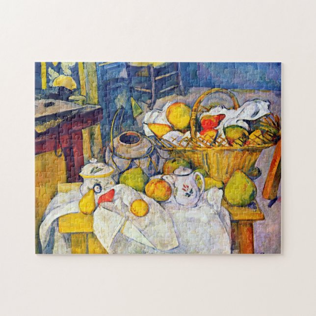 Puzzle Nature morte au panier de fruits, Paul Cézanne (Horizontal)