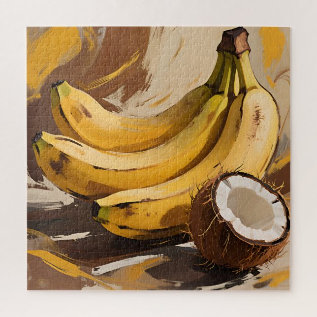 Puzzle Nature morte aux bananes et coco (Vertical)