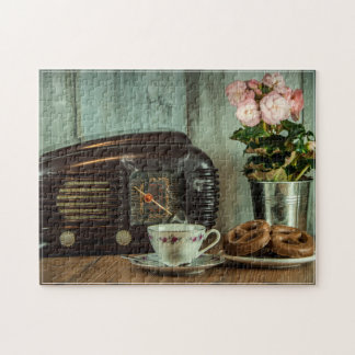 Puzzle Nature morte de gâteaux au chocolat et de tasse à