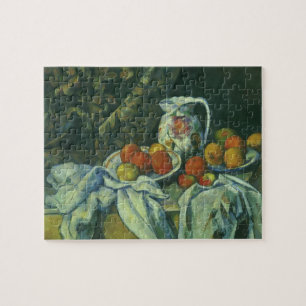 Puzzle Nature morte, rideau et pichet de Paul Cezanne