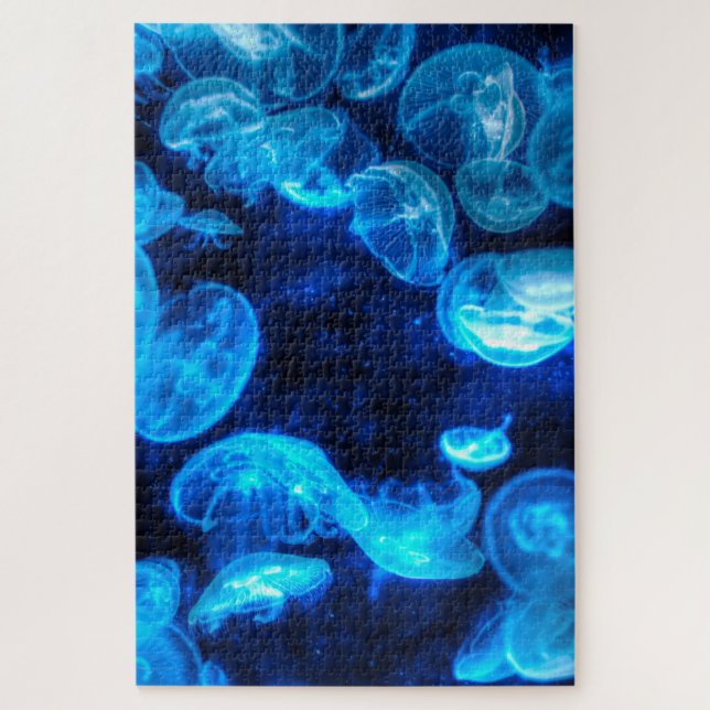 Puzzle Nautique Blue Jellyfish Marine Life (Vertical)
