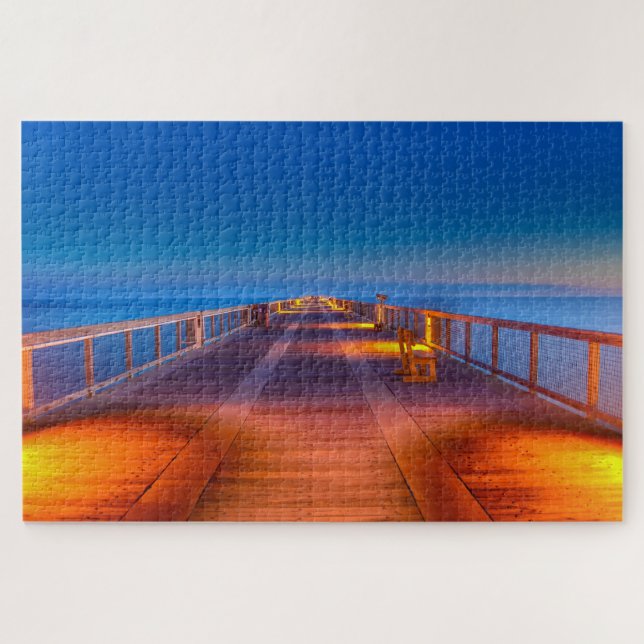 Puzzle Navarre Beach Pier de nuit (Horizontal)