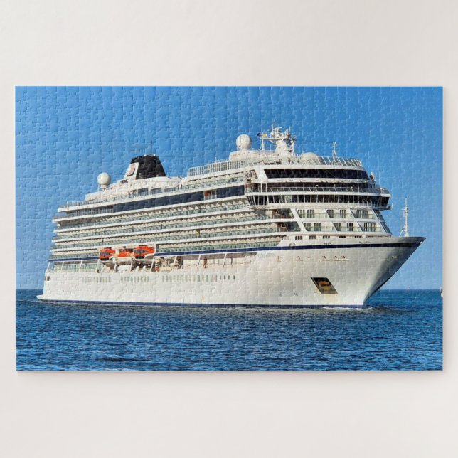 Puzzle Navire de croisière entrant dans le chenal (Horizontal)