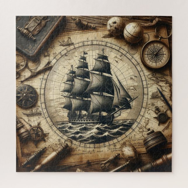 Puzzle Navire de pirates ancien 4 (Vertical)