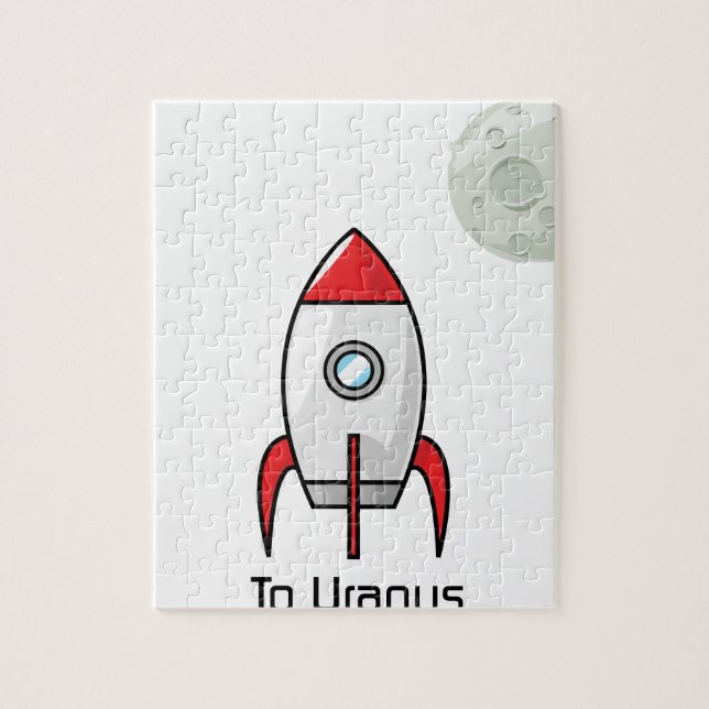 Puzzle Navire spatial et planète (Vertical)