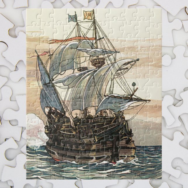 Puzzle Navire vintage Pirate, Galleon Voile sur l'Océan (Créateur téléchargé)