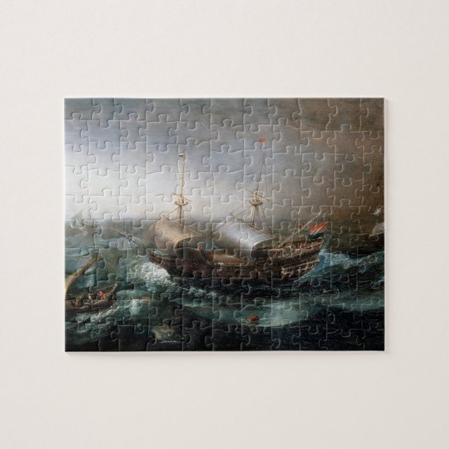 Puzzle Navires marchands néerlandais et un Smalschip (Horizontal)