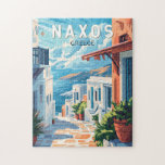 Puzzle Naxos Grèce Travel Art Vintage<br><div class="desc">Conception de déplacement vectoriel rétro Naxos. Naxos est une île grecque de l'Egée du Sud,  la plus grande du groupe des Cyclades. Son paysage fertile s'étend sur des villages de montagne,  des ruines antiques et de longues plages.</div>