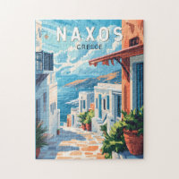 Naxos Grèce Travel Art Vintage