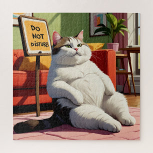 Puzzle Ne pas déranger Fat Cat Drôle