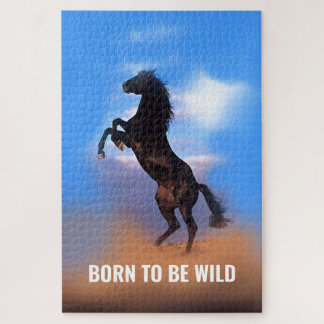 Puzzle Né Pour Être Sauvage Coureur Cheval Citation Inspi