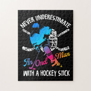 Puzzle Ne Sous-Estimez Jamais Un Vieux Homme Avec Un Bâto