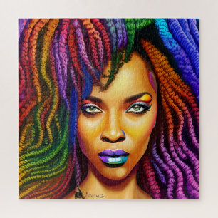 Puzzle Ne touchez pas mes cheveux Black Melanin Afro Quee