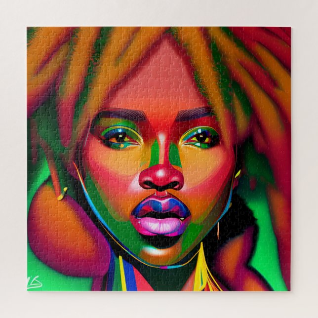 Puzzle Ne touchez pas mes cheveux Black Melanin Afro Quee (Vertical)