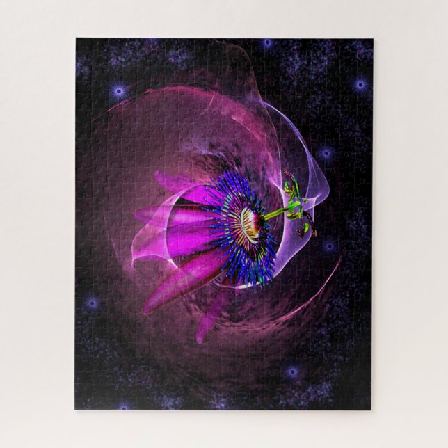 Puzzle Nebula Design avec Fleur Passion (Vertical)
