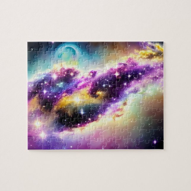 Puzzle Nebula galaxies junior rose et violet (Horizontal)