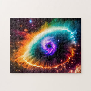 Puzzle Nébuleuse cosmique colorée radiante dans le ciel
