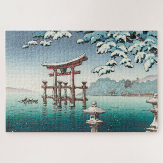 Puzzle Neige à Miyajima par Tsuchiya Koitsu