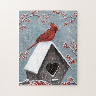 Puzzle Neige du Cardinal du Nord