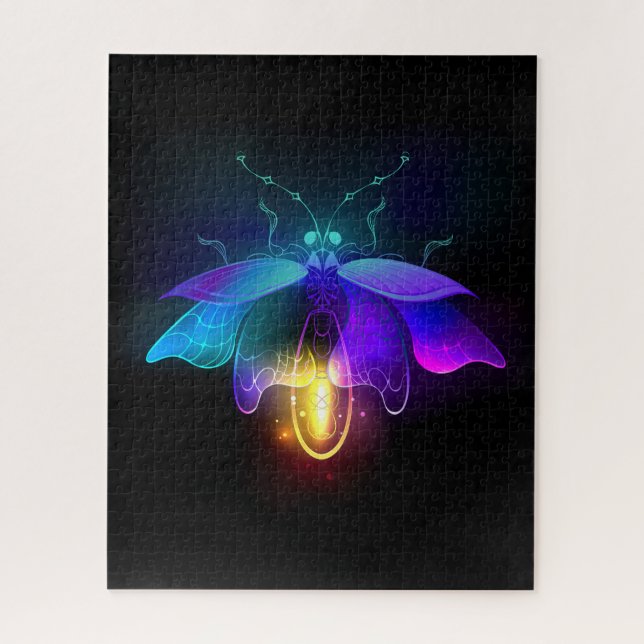 Puzzle Neon Firefly sur noir (Vertical)
