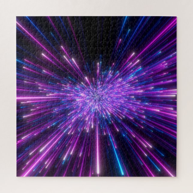Puzzle Neon Galaxy Arrière - plan Abstrait cosmique (Vertical)