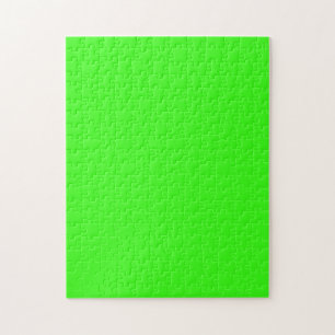 Puzzle Neon Green Solid Color