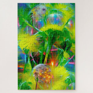 Puzzle Neon Llow Dandelions dans Dream Garden