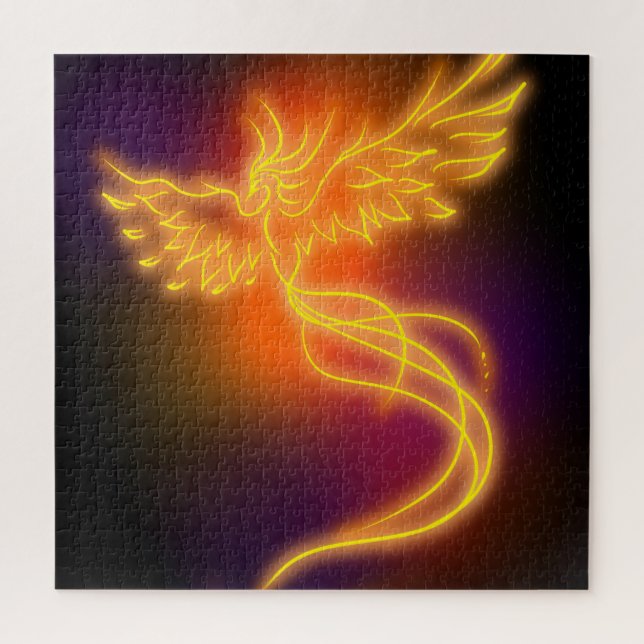 Puzzle Neon Phoenix (Vertical)
