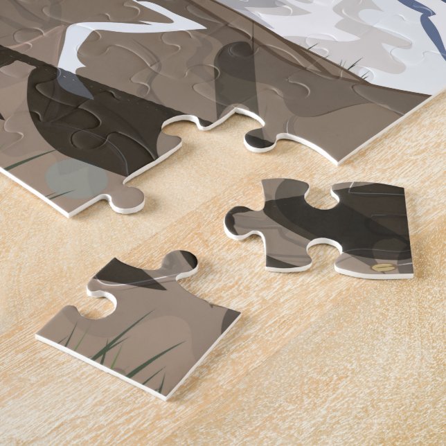 Puzzle Népal Himalaya Prière drapeaux affiche de voyage (Côté)