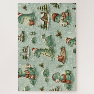 Puzzle Nessie de Noël Monstre du Loch Ness Confortable Cr