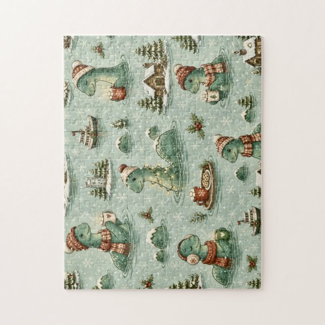 Puzzle Nessie de Noël Monstre du Loch Ness Confortable Cr (Vertical)