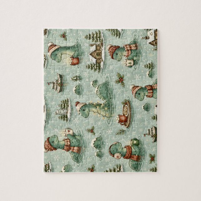 Puzzle Nessie de Noël Monstre du Loch Ness Confortable Cr (Vertical)