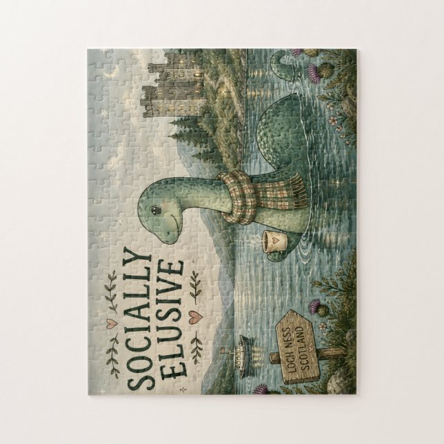 Puzzle Nessie insaisissable socialement Cryptide cosy Loc (Vertical)