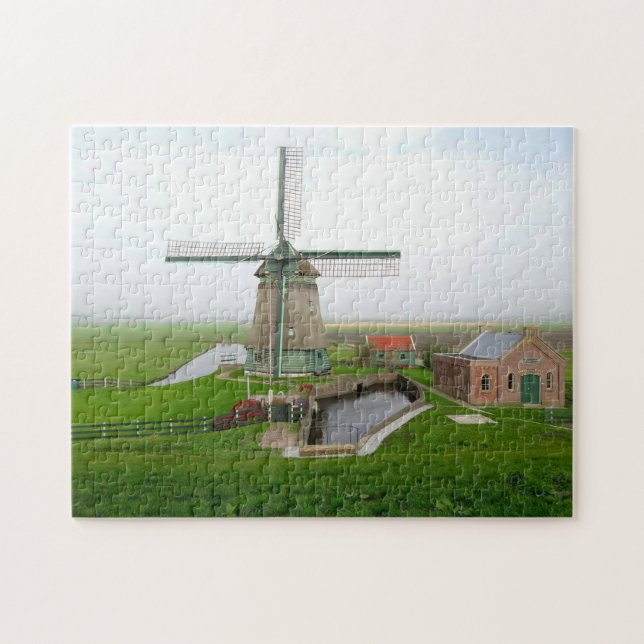 Puzzle Netherlands Scenic Landscape Buildings Windmill Ji (Horizontal)