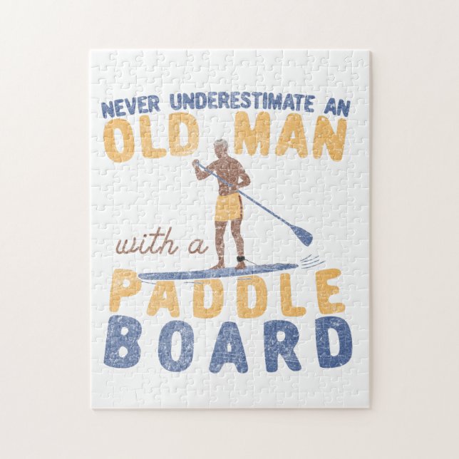 Puzzle Never Underestimate An Old Man with a Paddle Board (Vertical)