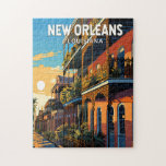 Puzzle New Orleans Louisiana Travel Art Vintage<br><div class="desc">Nouvelle Orléans design de déplacement vectoriel rétro. Surnommé le "Big Easy",  il est connu pour sa vie nocturne 24h/24,  sa scène musicale animée et sa cuisine épicée et singulière reflétant son histoire de melting pot des cultures française,  africaine et américaine.</div>