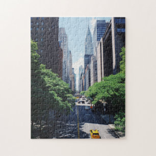 Puzzle New York avec cabine jaune et Empire State Buildin