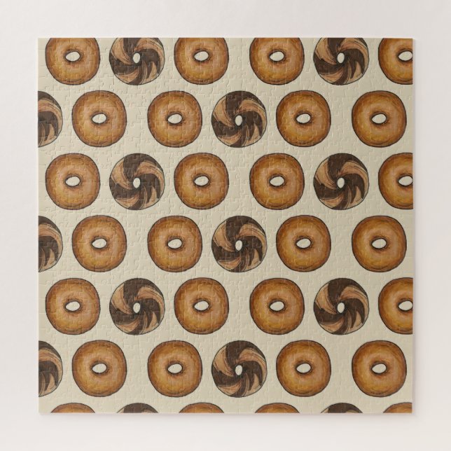 Puzzle New York Bagels Plain Marbre Rye Petit déjeuner (Vertical)