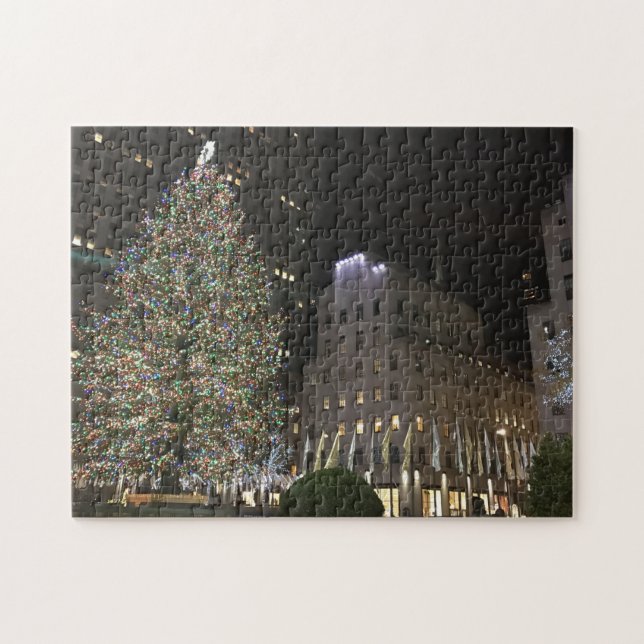 Puzzle New York Christmas NYC Rockefeller Center Tree (Horizontal)